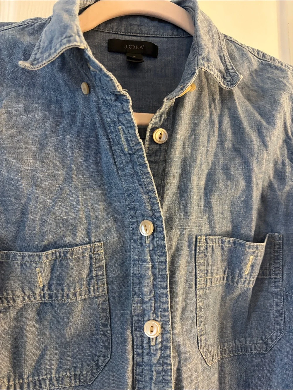 J. Crew Light Blue Denim Button-Down Shirt